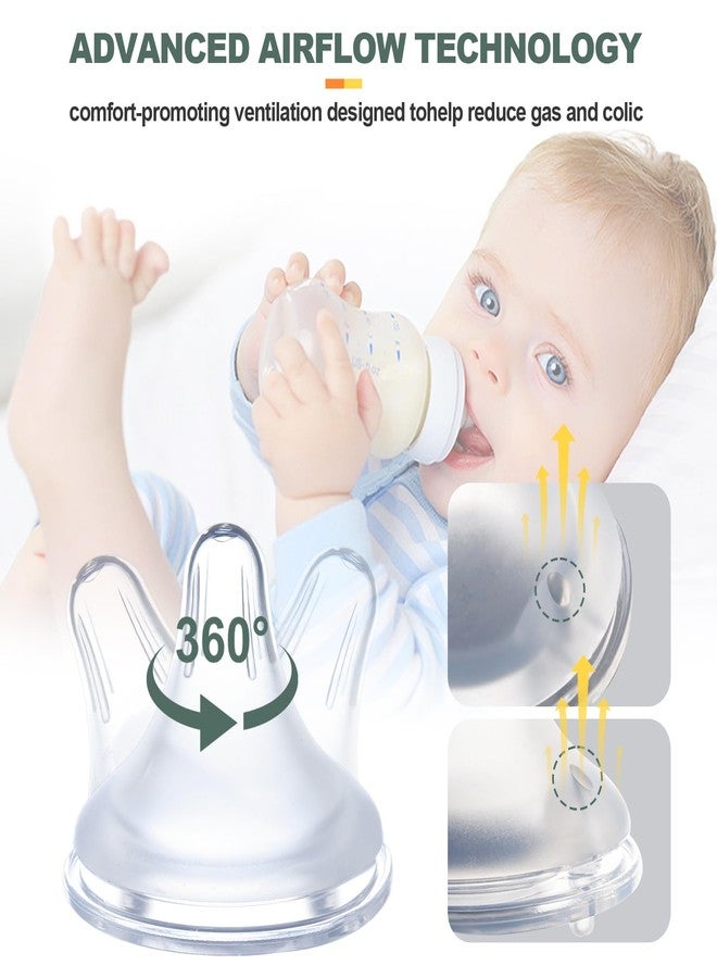 Runhike Bottle Nipples Compatible with Spectra with Baby Safe Soft Silicone,Medium Flow Nipples for Bottles Compatible with Spectra,Size 0-12 Month,2PCS (M) - Image 2